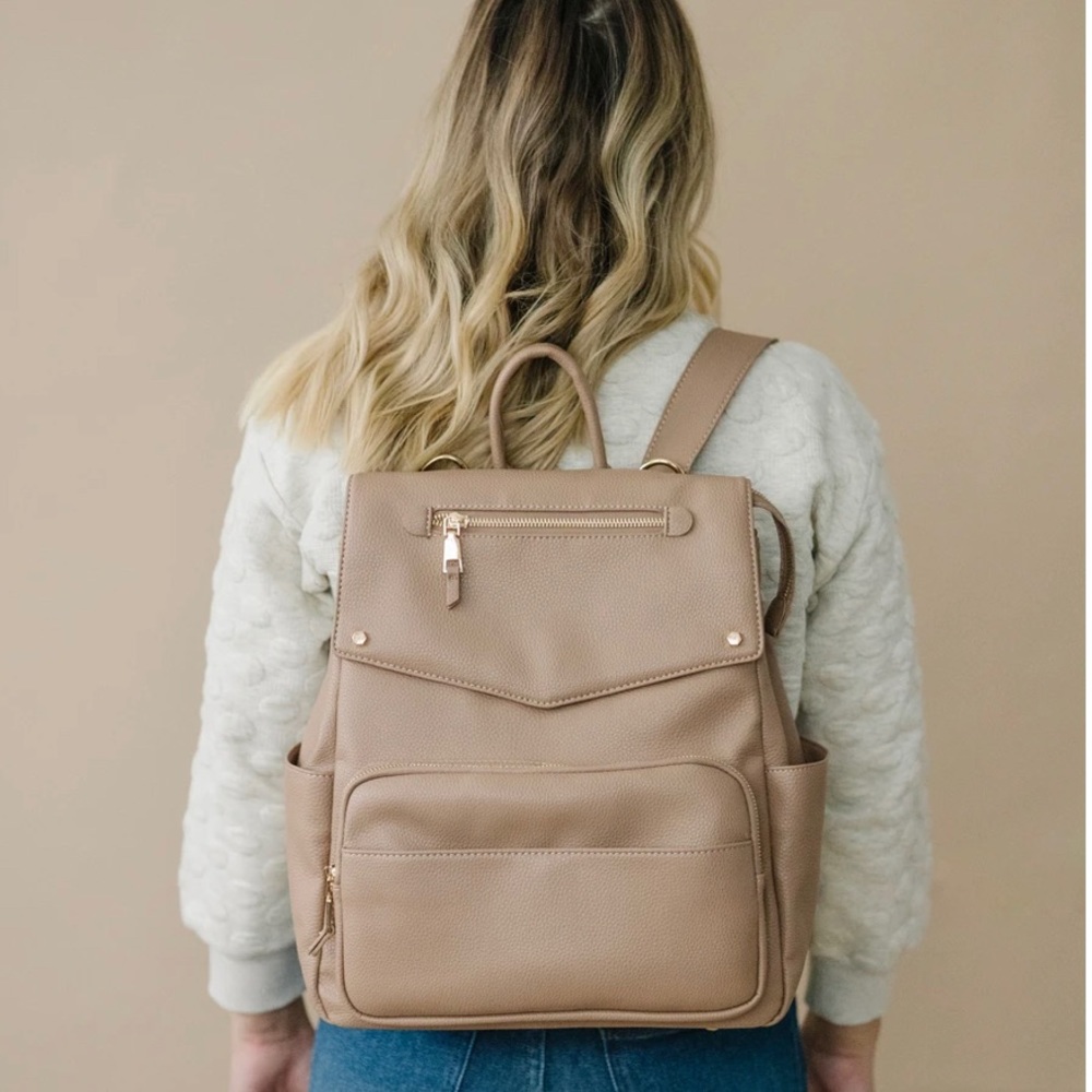 Park and Faith Life Backpack/Diaper bag in Taupe